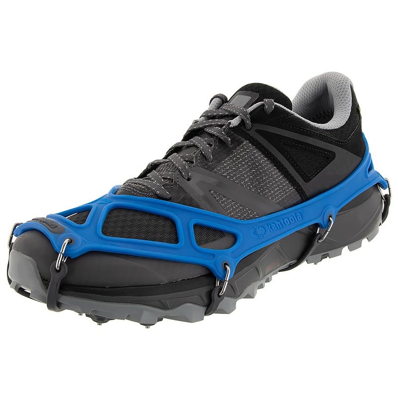 Kahtoola EXOspikes Footwear Traction for Winter Hiking & Running in Snow, Ice & Rocky Terrain - Blue - Small - Image 1